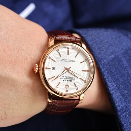 OYSTER PERPETUAL 41MM WHITE DIAL DIAMOND NUMERALS