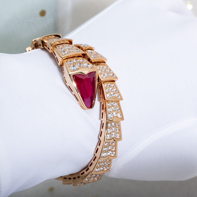 SERPENTI BRACELET 6.8MM PINK GOLD DIAMOND