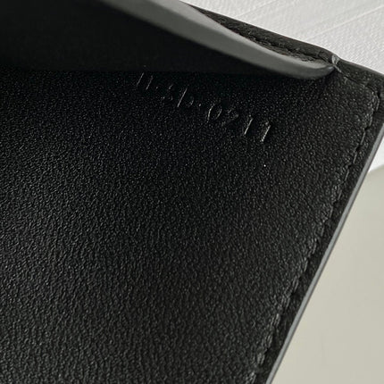 TRIPHOME 10 TRIFOLD WALLET CALFSKIN BLACK