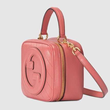 GUCCI 26S TOP HANDLE BAG 17 IN PINK CALFSKIN