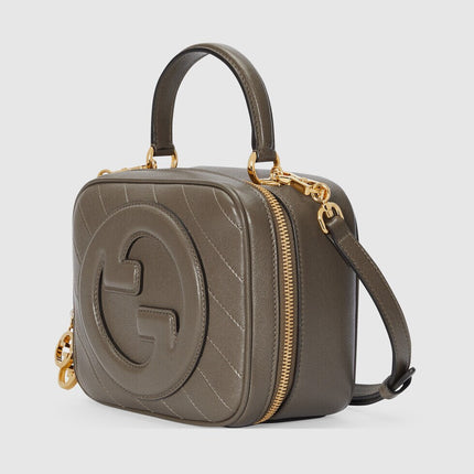 GUCCI 26S TOP HANDLE BAG 17 IN LIGHT BROWN CALFSKIN