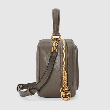 GUCCI 26S TOP HANDLE BAG 17 IN LIGHT BROWN CALFSKIN