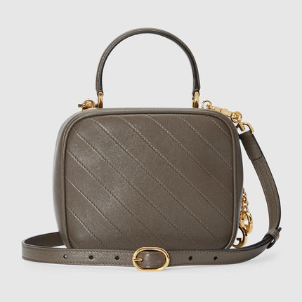 GUCCI 26S TOP HANDLE BAG 17 IN LIGHT BROWN CALFSKIN