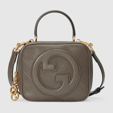 GUCCI 26S TOP HANDLE BAG 17 IN LIGHT BROWN CALFSKIN