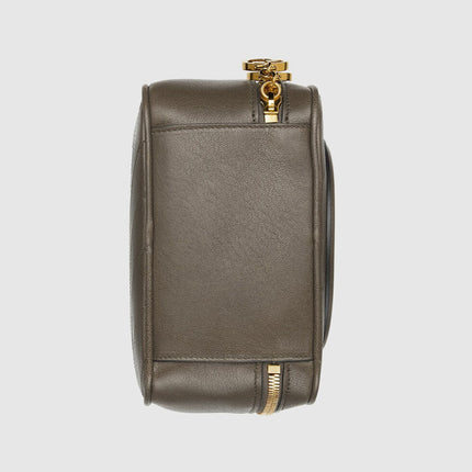 GUCCI 26S TOP HANDLE BAG 17 IN LIGHT BROWN CALFSKIN