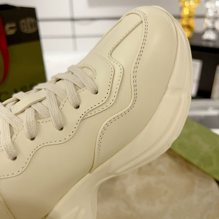 GG Rhyton Trainer Leather White Black