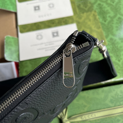 GUCCI 26S CROSSBODY BAG 23 IN BLACK CALFSKIN