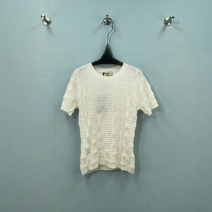 FENDI 26S SHORT-SLEEVE KNIT TOP 378