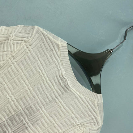 FENDI 26S SHORT-SLEEVE KNIT TOP 378