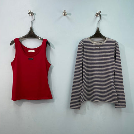 MIUMIU 26S TANK TOP AND T-SHIRT SET 1576