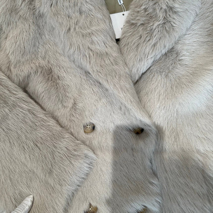 HERMES 26S SHEARLING COAT 813