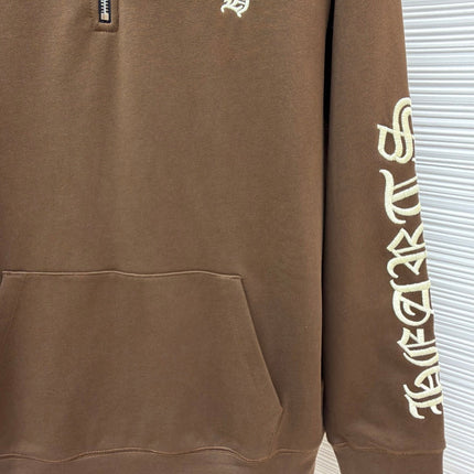 CHROME HEARTS 26S HALF-ZIP LONG-SLEEVE SWEATSHIRT 018