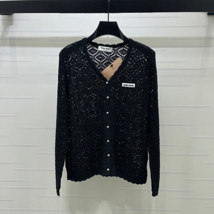 MIUMIU 26S LACE KNIT CARDIGAN 1521