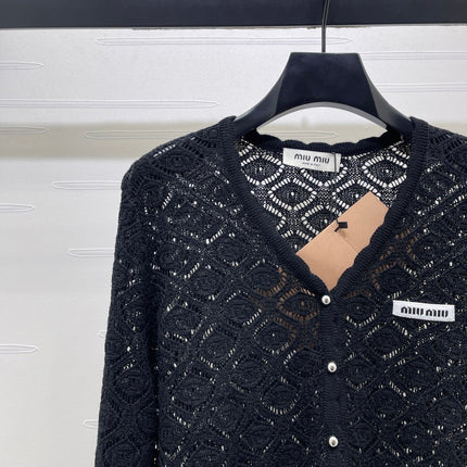 MIUMIU 26S LACE KNIT CARDIGAN 1521