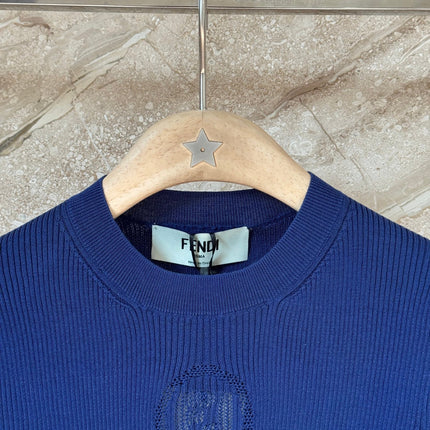 FENDI 26S SHORT-SLEEVE KNIT TOP 371