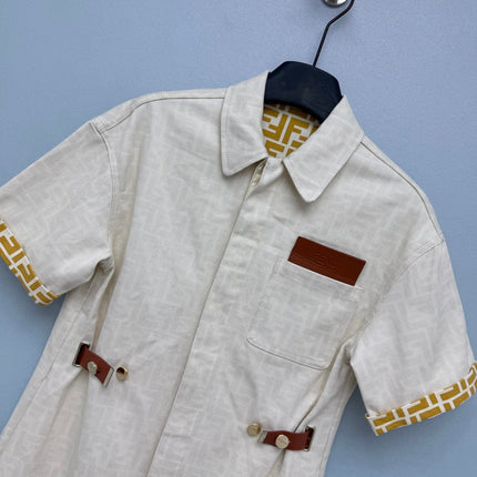 FENDI 26S SHORT-SLEEVE COLLARED DRESS 437