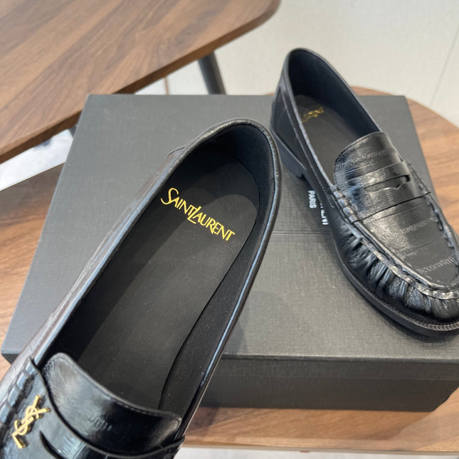 YSL 26S LOAFER IN BLACK CALFSKIN