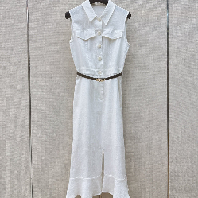 HERMES 26S SLEEVELESS DRESS 767