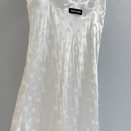 MIUMIU 26S V-NECK SLIP DRESS 1533