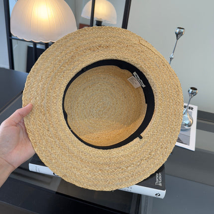 MIUMIU FLAT-BRIM STRAW HAT STYLE 16