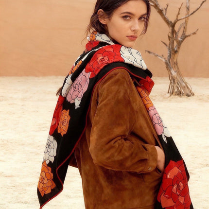 CHANEL 26S SCARF 140 IN SILK AND CASHMERE 313350