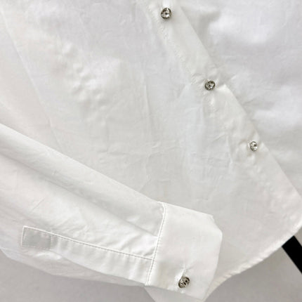 VALENTINO 26S PETER PAN COLLAR SHIRT WITH BOW STYLE 57