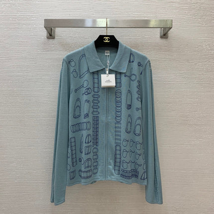 HERMES 26S ZIP CARDIGAN 851