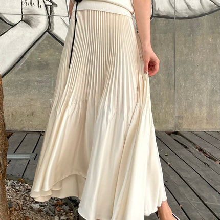 YSL 26S PLEATED MIDI SKIRT 270