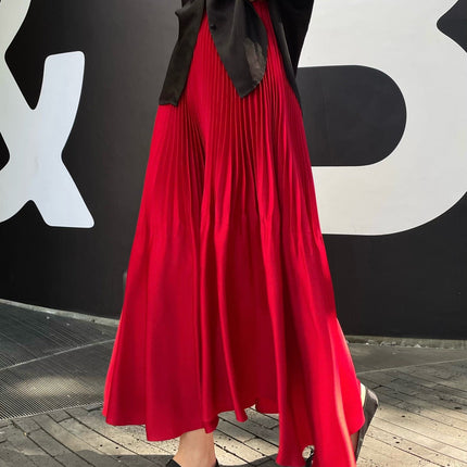 YSL 26S PLEATED MIDI SKIRT 268