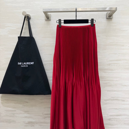 YSL 26S PLEATED MIDI SKIRT 268