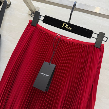 YSL 26S PLEATED MIDI SKIRT 268