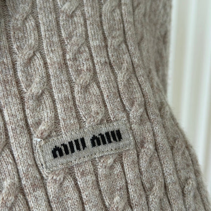 MIUMIU 26S COLLAR KNIT CARDIGAN 1574
