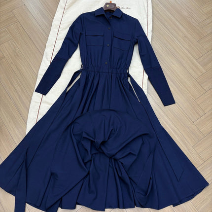 LORO PIANA 26S MAXI SHIRT DRESS 938
