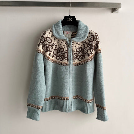 CHANEL 26S ZIP-UP KNIT CARDIGAN 1717