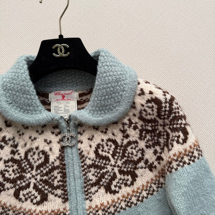 CHANEL 26S ZIP-UP KNIT CARDIGAN 1717