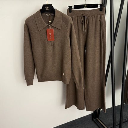 LORO PIANA 26S KNIT POLO PANTS SET 947