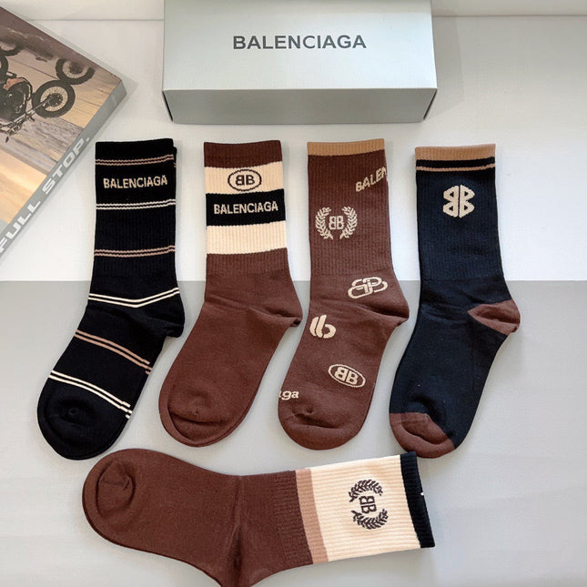 BALENCIAGA 26S CREW SOCKS 417799 (1 BOX)