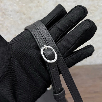 CHANEL 26S SHOULDER BAG 40 IN BLACK LAMBSKIN GRAINED