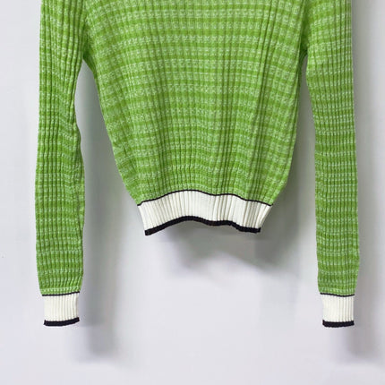 CHANEL 26S TRIM RIBBED KNIT TOP 1671