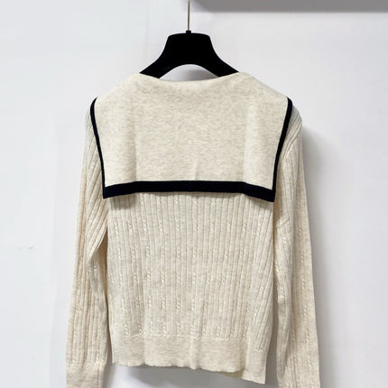 MIUMIU 26S SAILOR COLLAR KNIT CARDIGAN 1486