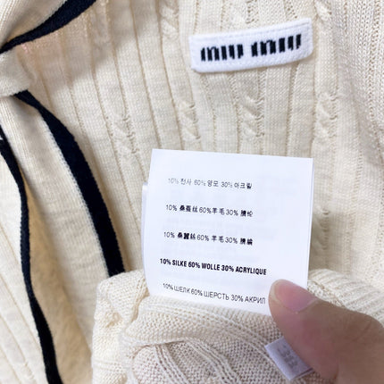 MIUMIU 26S SAILOR COLLAR KNIT CARDIGAN 1486