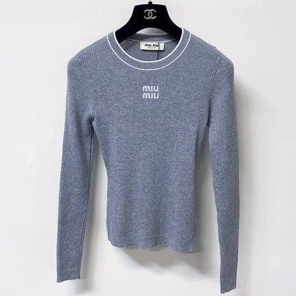MIUMIU 26S RIBBED KNIT SWEATER 1480