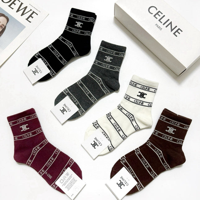 CELINE 26S ANKLE SOCKS 544089 (1 BOX)