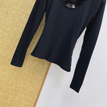 VALENTINO 26S LONG-SLEEVE LACE T-SHIRT STYLE 26