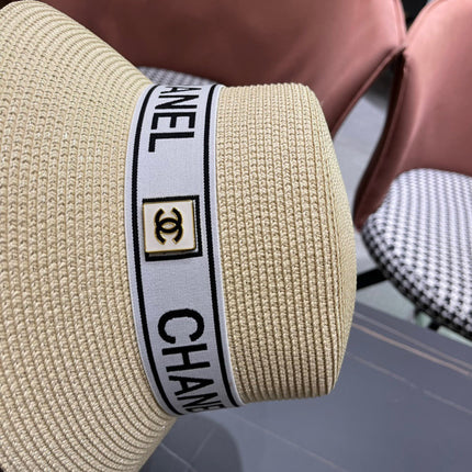 CHANEL 26S BOATER STRAW HAT 337948