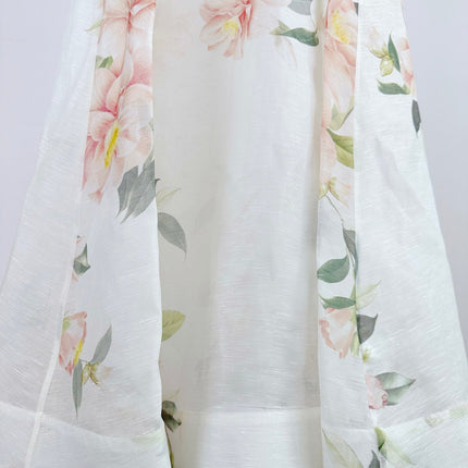 DITSY FLORAL PRINT LONG DRESS NATURA 25S IN SILK 266337