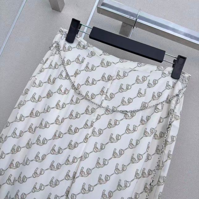 HERMES 26S PRINTED WIDE-LEG TROUSERS 789
