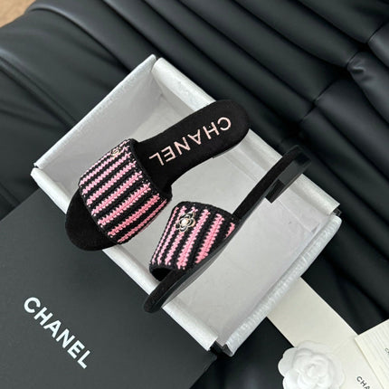 Sheepskins Knit Slippers Black Pink