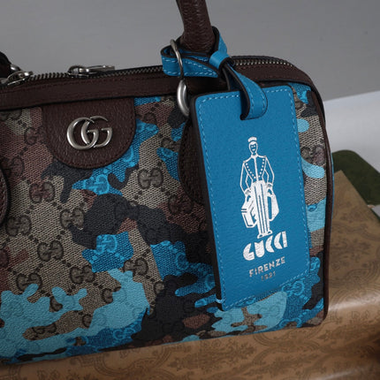 GUCCI 26S BOSTON BAG 25 IN MULTICOLOR CANVAS
