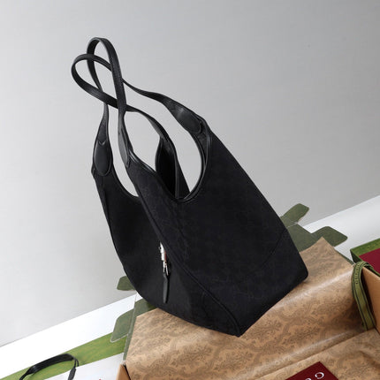 GUCCI 26S TOTE BAG 35 IN BLACK CANVAS